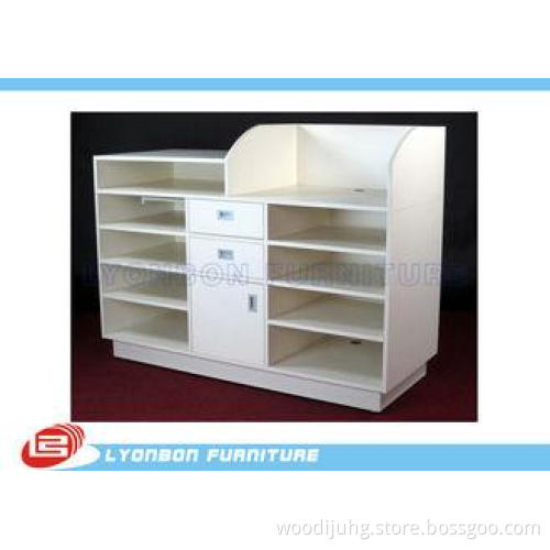 5 Layers MDF White Shop Cash Counter Desk For Shop Payment